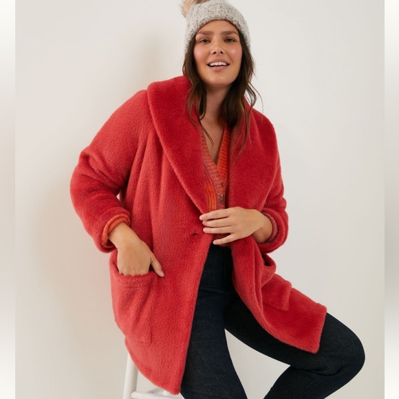 NWOT Anthropologie Sanctuary Elena Plush Shawl Jacket PLUS - Picture 9 of 17